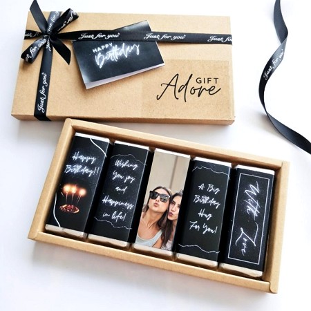 custom coklat box - hadiah coklat dalam kotak mengikut permintaan hiasan anda