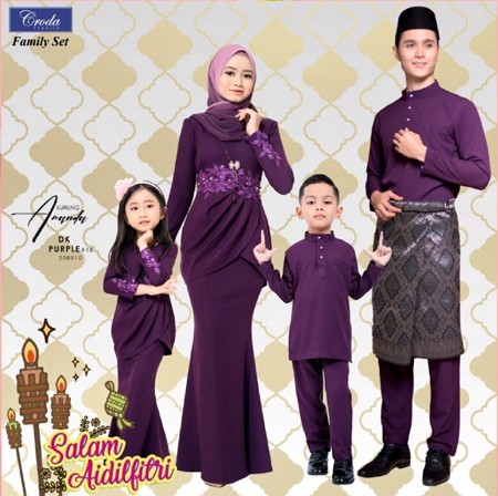 set baju raya sedondon amanda