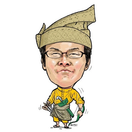 lukisan caricature hadiah hari bapa