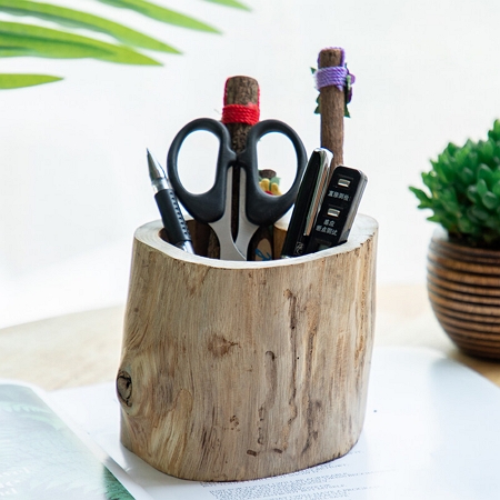 natural wood pen holder hadiah untuk hari bapa