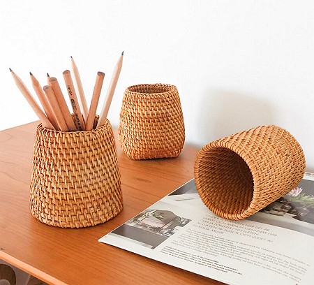 rattan pen holder untuk bapa